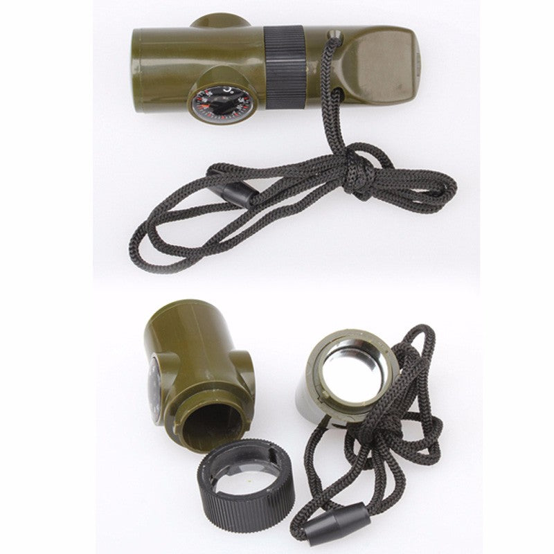 7-in-1 Outdoor Survival Whistle Compass