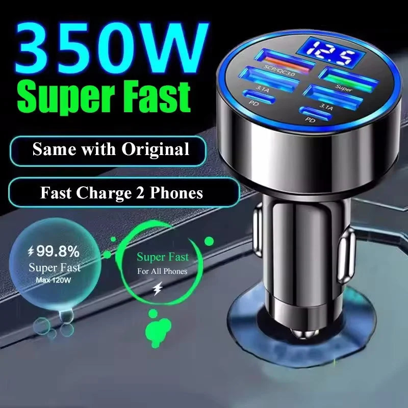 350W USB Car Charger Adapter