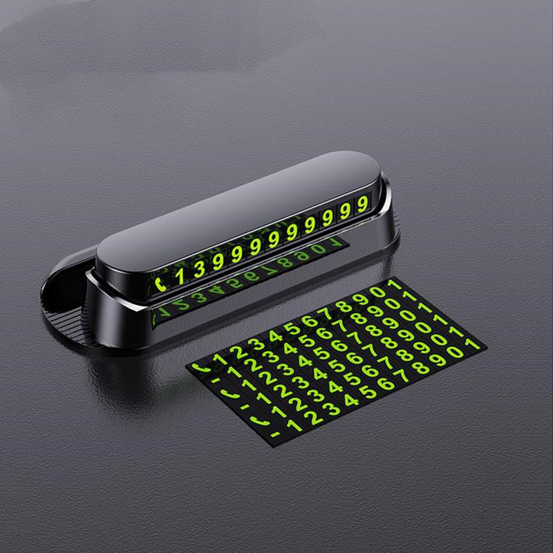 Luminous Car Temporary Parking Number Card Plate