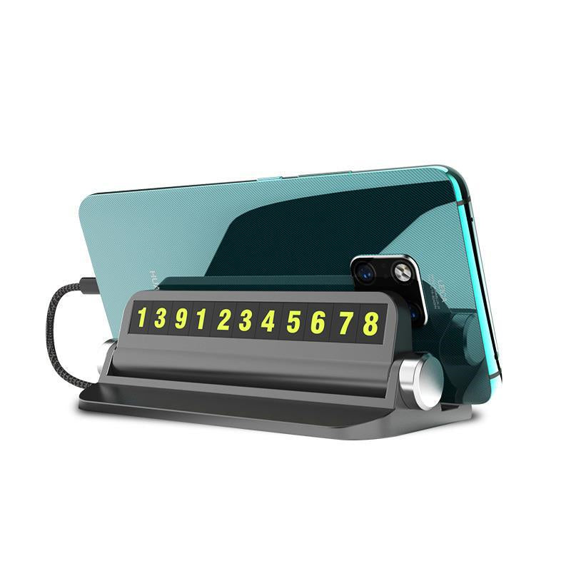 Luminous Car Temporary Parking Number Card Plate