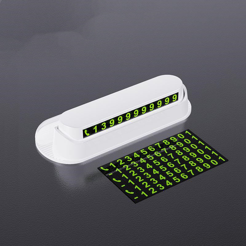 Luminous Car Temporary Parking Number Card Plate
