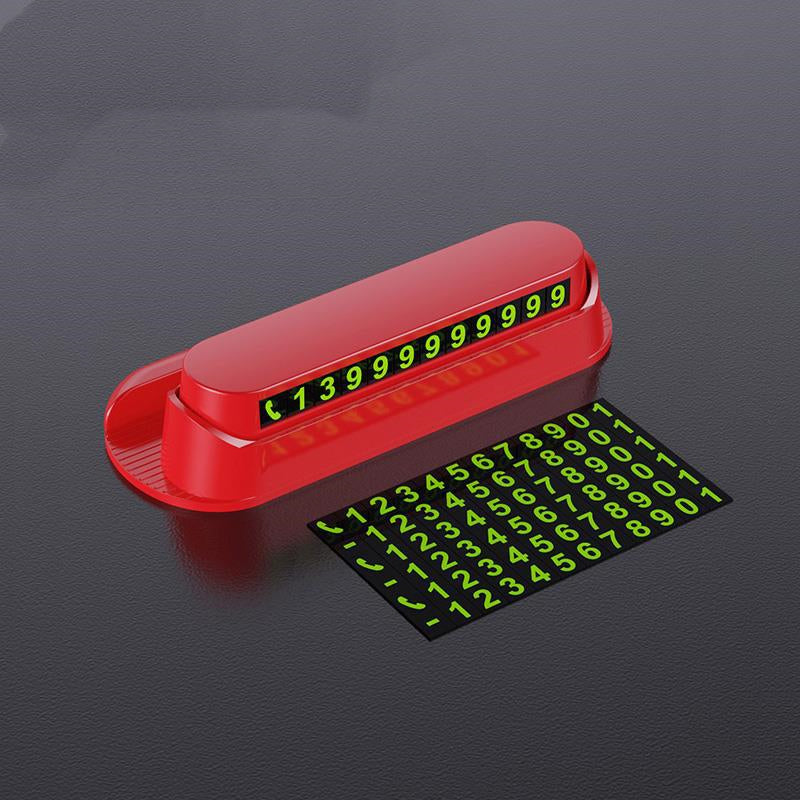 Luminous Car Temporary Parking Number Card Plate