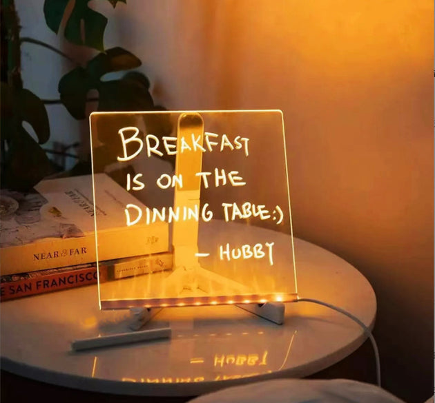 Acrylic LED Message Board Night Light