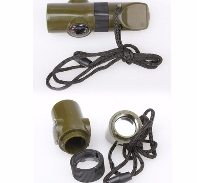 7-in-1 Outdoor Survival Whistle Compass