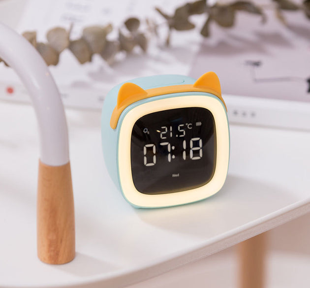 Rechargeable Digital Alarm Clock Night Light