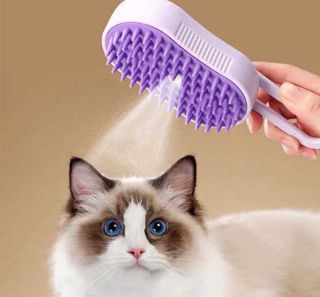 Steam brush for cats, steam brush for dogs 2025 new pet steam grooming comb, grooming brush, gentle combing, reduce flyaway hair
