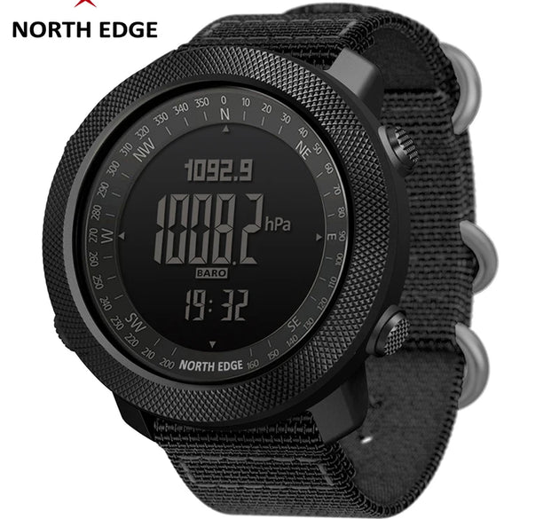 NORTH EDGE Men's sport Digital watch Hours Running Swimming Military Army watches Altimeter Barometer Compass waterproof 50m