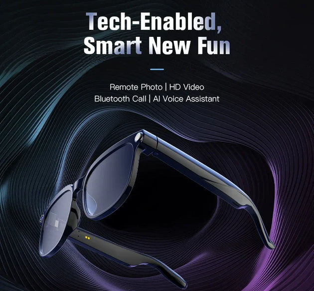 AI smart glasses are a must-have for business professionals! Support voice interaction+ultra clear shooting+noise reduction for