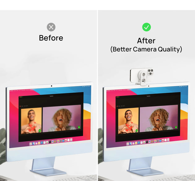 Continuity Camera Mount for Macbook Magnetic Phone Holder with Mag-Safe Compatible Tilt for Desktop Monitor Webcam Mount