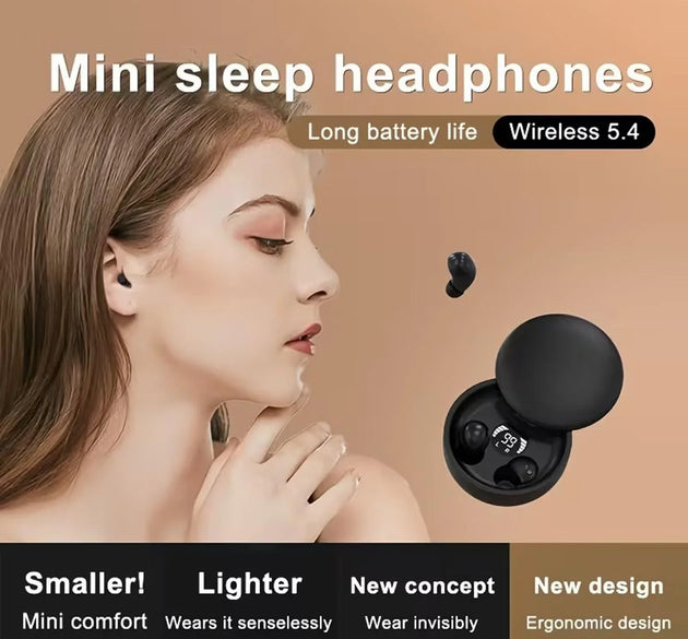 SK26 Bluetooth 5.4 Wireless Earphones Small Earbuds Sleeping Sport Invisible Headphones Bass Sound Quality Headset Sliding Cover