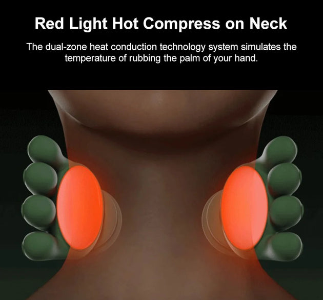 Heated Wireless Electric Deep Tissue Neck and Shoulder Massager Cervical Spine Kneading Relax Muscles Body Back Massager Pillow