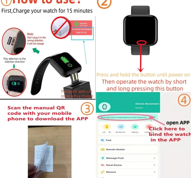 Smartwatch Men Women Wristwatches Smart Watch Message Fitness Monitor Bracelet Birthday Gift Electronic Clock For Android IOS
