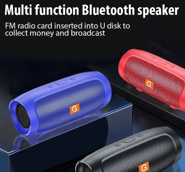 Portable Subwoofer Bluetooth Speakers Outdoor Stereo Surround Waterproof Loudspeaker Wireless Sound Box Support FM Radio TF Card
