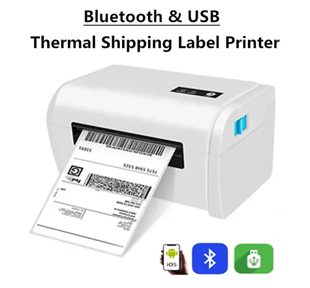 4 Inch Shipping Label Express Waybill Sticker 100x150mm Wireless Bluetooth Thermal Barcode Printer For Shipping&Sales  Platform