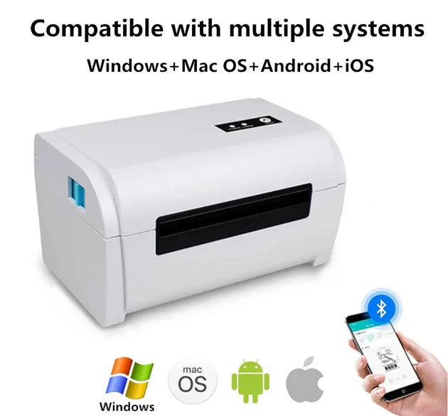 4 Inch Shipping Label Express Waybill Sticker 100x150mm Wireless Bluetooth Thermal Barcode Printer For Shipping&Sales  Platform