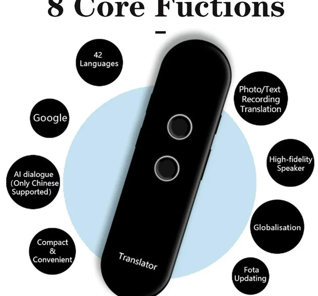 T4 Portable Wireless Smart Translator 40 Languages Two-Way Real Time Instant Voice Translator APP Bluetooth Multi-Language