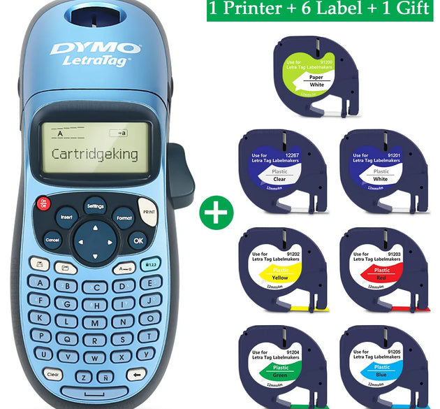 Portable Label Maker Dymo LT100H Labeling Machine Dymo Letratag 100H Label Printer Suit for Official Home LT100H Sticker Printer