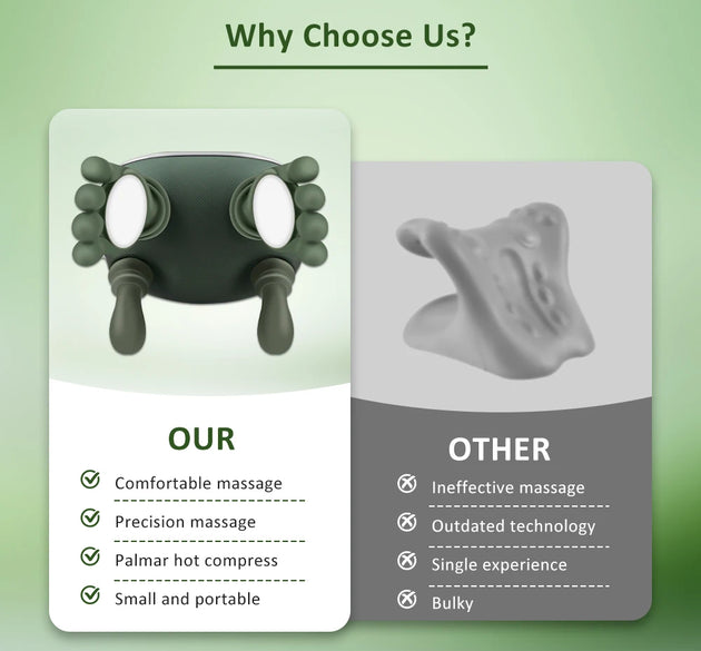 Hot Compress Neck Massager Portable Shiatsu Neck and Shoulder Massager 4D Deep Tissue Kneading Massage Pillow for Muscle Relax