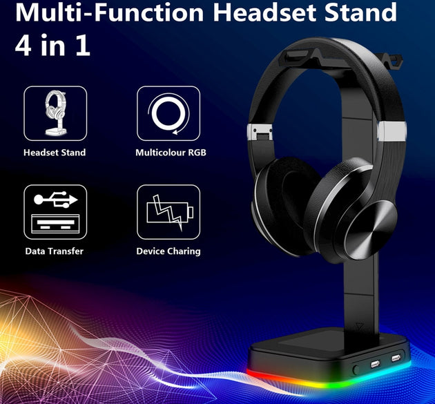 2-in-1 RGB Gaming Headphone Stand